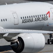 An Asiana A350 aircraft